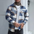 thumbnail image 4 of Rvwovn Men's Flannel Shirt Jacket Plaid Wool Blend Flap Pockets Casual Button-Up Shacket, 4 of 8