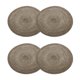 thumbnail image 1 of Uxcell 4 piezas de manteles trenzados redondos de 12" - Manteles redondos antideslizantes para mesas de comedor, lavables, con aislamiento térmico, manteles tejidos, marrón, 1 of 7
