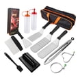 thumbnail image 3 of Juego de para parrilla, Kit de herramientas para asar barbacoa con bolsa de almacenamiento, prensa de hamburguesas, Kit de accesorios de plancha, 3 of 8
