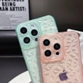 thumbnail image 2 of for iPhone 13 pro max Clear Sparkly Case, 3D Diamond Pattern,Camera Raised Protection, Soft Silicone TPU,Glitter for Women, Girls - Pink, 2 of 13