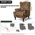 thumbnail image 7 of COEQINE Wing Chair Slipcover Brown Leopard Print Printed Wingback Armchair Cover, Non-Slip Accent Chair Protector, with Elastic Bottom, Washable Home Decoration, 7 of 7