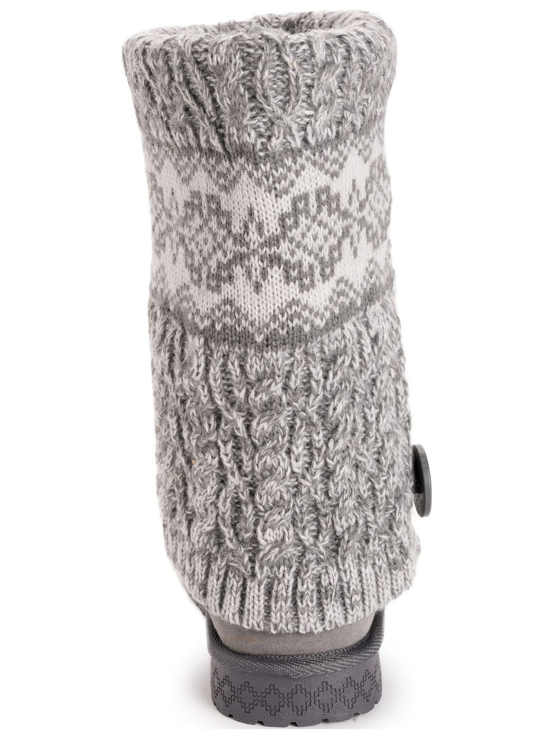 MUK LUKS Women's Janie Knit Cuff Mid-Calf Booties - Sweater