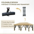 thumbnail image 5 of 10' x 20' Pop Up Canopy Tent with Netting, Heavy Duty Instant Sun Shelter, Large Tents for Parties with Carry Bag for Outdoor, Garden, Patio, B, 5 of 6