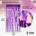 thumbnail image 2 of Telón de fondo de cortina de aluminio morado zincado de 1 x 2 m para decoración de fiestas, 2 of 5