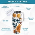 thumbnail image 2 of Yayeee 40oz Stainless Steel Tumbler with Straw and Handle Double-Wall Insulated Travel Water Bottle, Autumn Day with Cocoa Pattern, 2 of 8