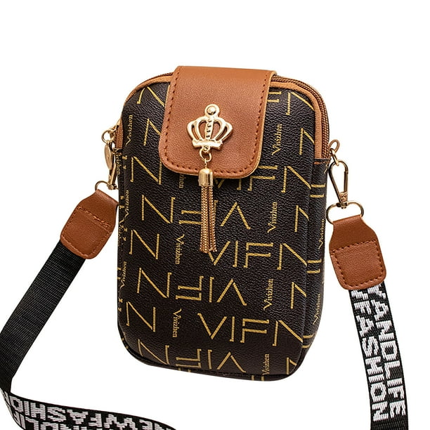 Bolso Bandolera Versátil y de Moda para Teléfono Móvil de Gran Capacidad para Mujer.