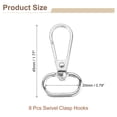 thumbnail image 2 of 8Pack Swivel Clasp Hooks, 0.79" x 1.77" Swivel Purse Clips, Silver, 2 of 6