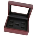 thumbnail image 1 of Caja de para Vitrina de Soporte de - Rojo Vino 6 Agujeros - de 5 hoyos Vino de 5 hoyos Yinane Vitrina de anillo de campeonato, 1 of 5