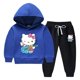 thumbnail image 3 of Hello Kitty suéter con capucha para niños + pantalones traje de otoño e invierno para niñas más ropa deportiva y de ocio cálida de terciopelo para niños, 3 of 5