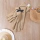 thumbnail image 5 of Guantes cortos de felpa a prueba de viento para ciclismo para mujer, decoración de lazo, resistente al frío, pantalla táctil gruesa, cinco dedos, Sol antideslizante, 5 of 5