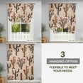 thumbnail image 5 of Vintage Cactus Tie Up Curtain Valance for Window,Adjustable Rod Pocket Window Curtains Shades,Farmhouse Retro Brown Summer Plants Light Filtering Valance Drapes for Living Room Bedroom 46"x63", 5 of 9