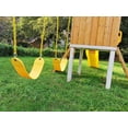 thumbnail image 3 of Avenlur  Forest Modern House Outdoor Wooden Swing Set Children's Wood Playset 2 Belt Swings, Clubhouse Fort, Windows, Ladder, Wavy Slide Toddlers, Kids Climbers Play Adventure Rock Climbing, 3 of 17