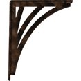 thumbnail image 4 of Ekena Millwork 1 1/2"W x 12"D x 15"H Nevio Wrought Iron Bracket, (Single center brace), Antiqued Bronze, 4 of 7