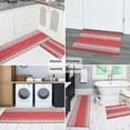 thumbnail image 5 of Red Christmas Striped Pattern Kitchen Rugs Sets Of 2,Anti Fatigue Kitchen Mat Rugs Non Slip Washable,Decorative Kitchen Floor Mats for Kitchen,Sink,Laundry,17"x30"+17"x47", 5 of 7