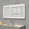 thumbnail image 2 of Newest 48”x24” LED Bathroom Vanity Mirror with 3-Color Dimmable Light, Anti-Fog & Touch Control, Silver Aluminum Frame, 2 of 13
