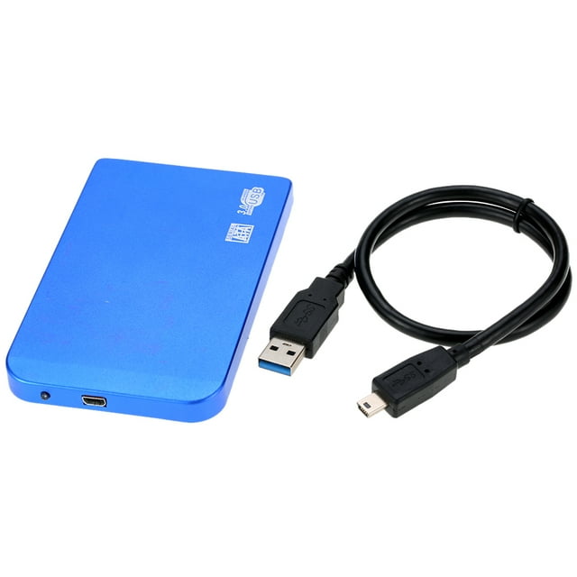 Slim Super Speed 6Gbps Aluminum 2TB 2.5" SSD HDD Hard Disk Drive Box USB 3.0 External Enclosure Case Caddy + USB Cable