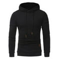 thumbnail image 1 of Fo Sweat à Capuche Classique Matelassé à Motif Carré pour Hommes (Noir, G), 1 of 10
