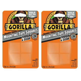 Gorilla Tough & Clear Double Sided Mounting Tape Squares, 24 1 Pre-Cut