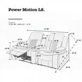 thumbnail image 3 of Power Motion Loveseat - Charcoal Gel Leatherette, Storage Arms | Core Value 1, Core Value 2, 3 of 9