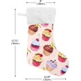 thumbnail image 2 of GZHJMY Pink Cream Christmas Stockings 1PCS, Large Xmas Stockings Gift Decorations and Party Supplies,Used for Fireplace Decoration Socks Christmas Tree Decoration, 2 of 7