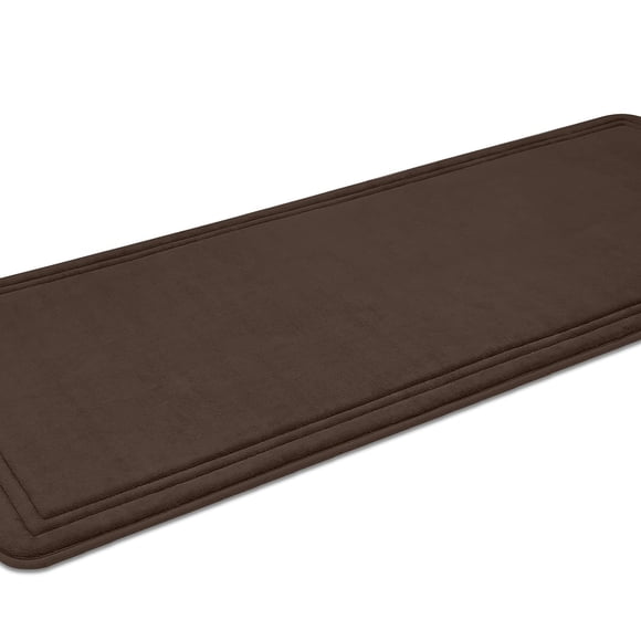Alfombrilla de baño de espuma viscoelástica ITSOFT, antideslizante, 59 x 23 cm, color marrón chocolate