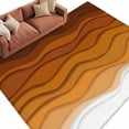 thumbnail image 2 of Abstract Washable Living Room Rugs 5'x8', Yellow White Gradient Ocean Waves Low Pile Throw Large Area Rug Non-Slip Sturdy Edge Binding Carpet for Living Room Kitchen Office, 2 of 9