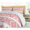 thumbnail image 5 of Ambesonne Russian Duvet Cover Sets, Slavic Motifs Art Pattern, 2-Queen, Vermilion and White, 5 of 7