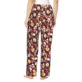 thumbnail image 3 of Balery Skull record lips print Women's Pajama Pants,Ultra Lightweight Pjs,Lounge Pant-Medium, 3 of 9