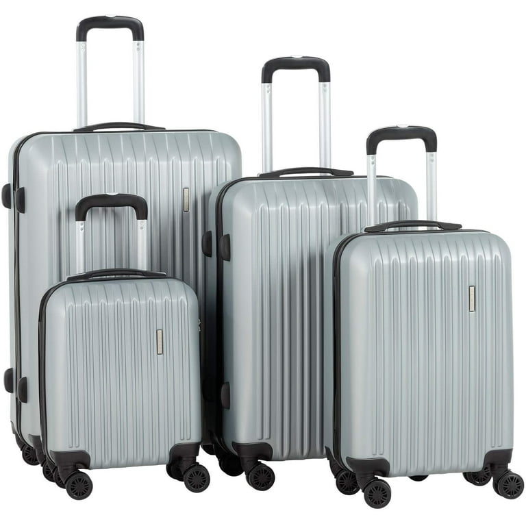 Murtisol Travel 4 Pieces ABS Luggage Sets Hardside Spinner Lightweight Durable Spinner Suitcase 16 20 24 28