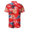 thumbnail image 3 of IROINNID Hawaiian Shirt for Men Hawaiian Short Sleeve Beach Shirt Printed Summer Button Down Shirts,Yellow, 3 of 5