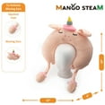 thumbnail image 2 of Mango Steam 19" Animal Travel Pillow with Waving Ears - Soft Plush for Kids - Unicorn, 2 of 6