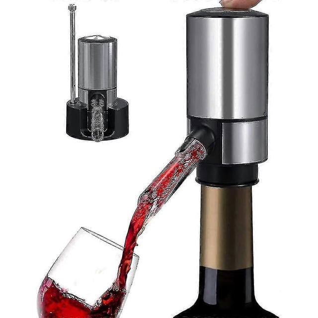 Electric Wine Aerator And Dispenser,wine Decanter Pump,rechargeable Automatic Wine Aerator Pourer Spout,one Touch Smart Wine Decanter With Storage Bas