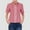 Pink, variant on Casual Tops for Women Plaid Print Basic Square Neck Short Sleeve Button Blouses Relaxed Fit Vacation Fashion Summer T-Shirt