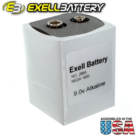 UPC 819891010032 product image for Exell 266 9V Alkaline Battery NEDA 1605, PP7,TR7 Replaces Eveready 266 | upcitemdb.com