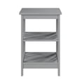 thumbnail image 2 of Mission End Table Gray with Shelves: Sturdy Square Side Table for Bedroom, 2 of 9