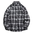 thumbnail image 2 of M-5X Plus Size Shirts for Men with Pocket Long Sleeve Button-Down Shackets Shirt Mens Casual Plaid Printed Breathable Lapel Work Tshirts Tops, 2 of 4