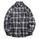 thumbnail image 2 of Blusa y camisa de manga larga con cuello vuelto para hombre, moda informal, estilo abotonado, con entramado, mangas largas, cuello vuelto, abrigo de poliéster para hombre, 2 of 4