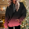 thumbnail image 2 of Jinhomg Oversized Casual Sweatshirts for Women 2026 Trendy Gradient Color Hoodie Plus Size Long Sleeve Casual Loose Pullovers with Kangaroo Pocket Pink XXL, 2 of 6