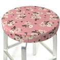 thumbnail image 3 of Fotbe Rose Flowers Stool Covers Round,Waterproof Round Bar Stool Covers Bar Chair Covers Washable Stool Cushion Slipcover for 12-14 Inch Chair-14 inch, 3 of 7