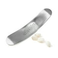 thumbnail image 1 of nipocaio Stainless Steel Garlic Press Rocker Garlic Crusher (1 Piece, Silver), 1 of 5