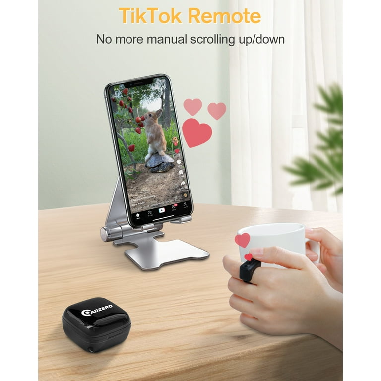 ASHATA Scrollring, Air Finger Ring-muis met Touchpad, Bluetooth Page