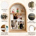 thumbnail image 4 of CFCSRP Shadow Box Frame 10x16 Arch-Shaped Display Cases with Linen Back and Removable Shelves, Picture Frame Wedding Bouquet Memorabilia Medals Photos Memory Box for Keepsakes, 4 of 8