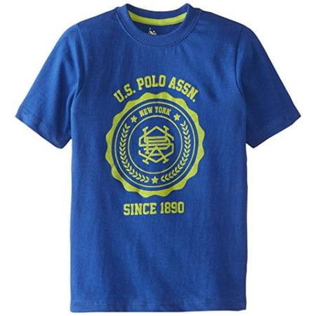 U.S. Polo Assn. Little Boys' Logo Print T-Shirt, Cobalt Blue, 7