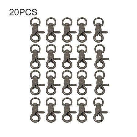 20pcs/lot Luggage Bags Snap Hook 9mm*32mm Small Clamp Buckle Fastener Bag Hanger Metal Hardware Alloy Firm Parts Accessories