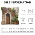 thumbnail image 6 of Nawypu  Tuscan Decorative Throw Pillow Case Pack of 2, Begonia Blossoms in Box Window Wooden Shutters Brick Wall Romagna Italy, Couch Bedroom Living Room Cushion Cover, Orange White, 6 of 6