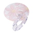 thumbnail image 1 of Toothbrush Wall Holder Bathroom Adhesive Toothbrush Toothpaste Beard Shaver Storage Rack, Pink Flower, 1 of 6