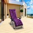 thumbnail image 6 of XPOPR Sundlight Patio Cushions Chaise Mattress Recliner Quilted Thick Padded Seat Cushion Reclining Chair Rocking with Ties Purple, 6 of 7