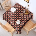 thumbnail image 2 of Red Orange Mushroom Black Pattern Square Tablecloth,Waterproof Square Table Cover,Wipeable Spillproof Washable Table Cover for Home Kitchen Party Decor 42"X42"(107x107cm), 2 of 6