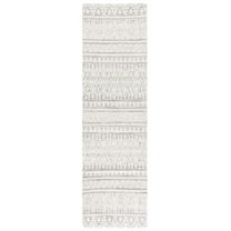 SAFAVIEH Audrey Blaire Geometric Runner Rug, Grey/Ivory, 2'3" x 8'