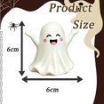 thumbnail image 2 of Halloween Ghost Figurine Cute Spooky Resin Statues Unique Spooky Statue Cartoon Mini Ghost Desk Ornament Decorations for Halloween Office Room Desk Tabletop Display Decorative Supplies, 2 of 7